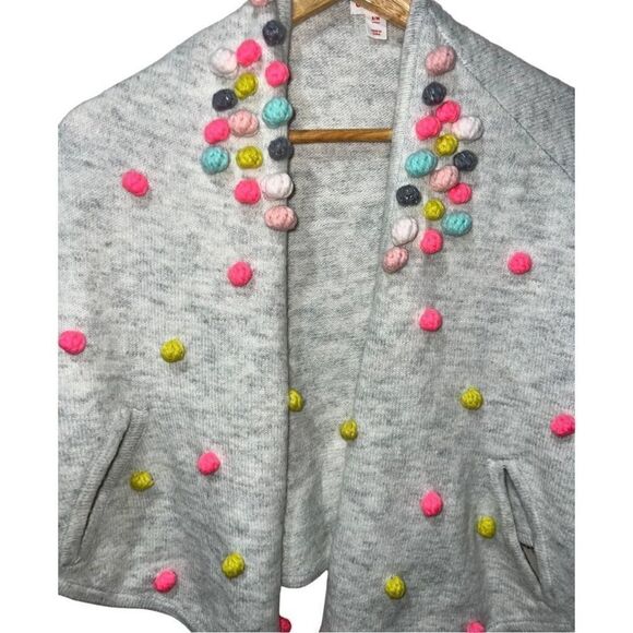 Cat And Jack Pom pom poncho size small/medium - Picture 3 of 7